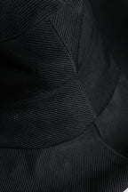 Black Cotton Wide Brim Fedora Hat