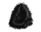 Black Acrylic Fur Womens Bucket Hat