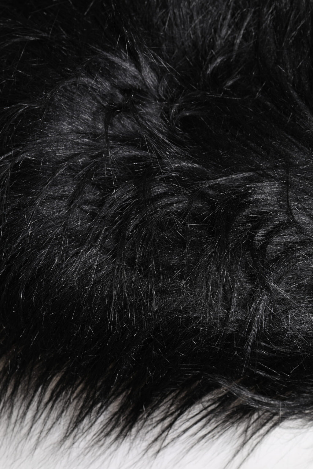 Black Acrylic Fur Womens Bucket Hat