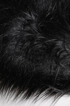 Black Acrylic Fur Womens Bucket Hat