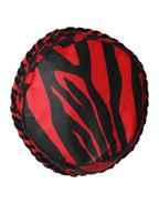 Black Red Stripe Polyester Wide Brim Bucket Hat