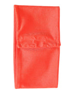 Orange Nylon Stretch Women Neck Warmer Scarf