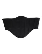 Black Cotton Waist Tuxedo Belt Cummerbund