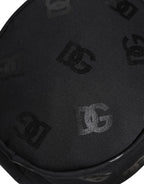 Black DG Monogram Polyester Jacquard Bucket Hat