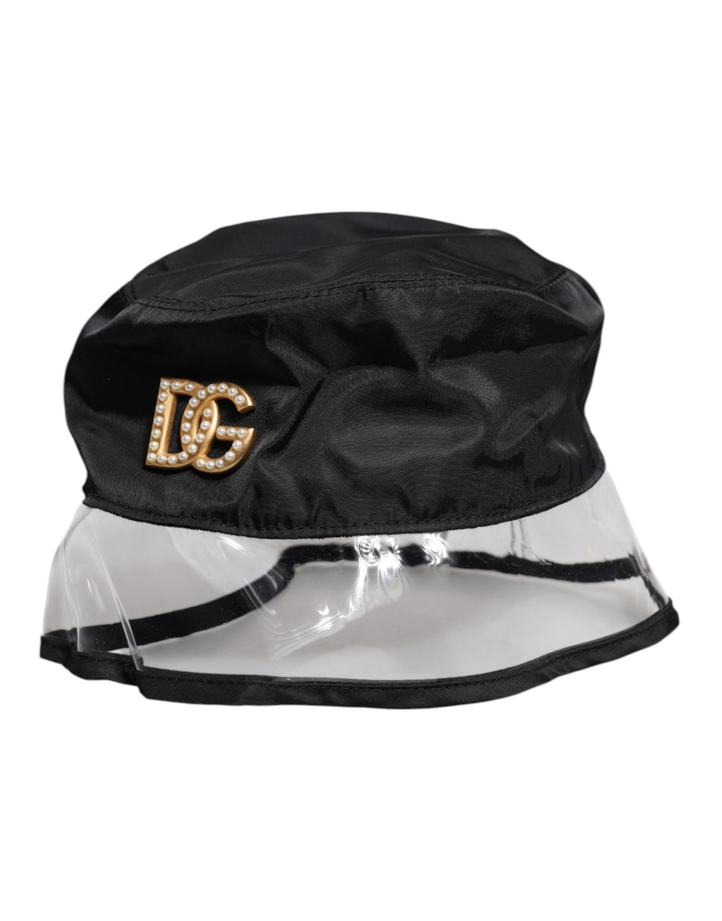 Black Nylon PVC DG Logo Bucket Hat