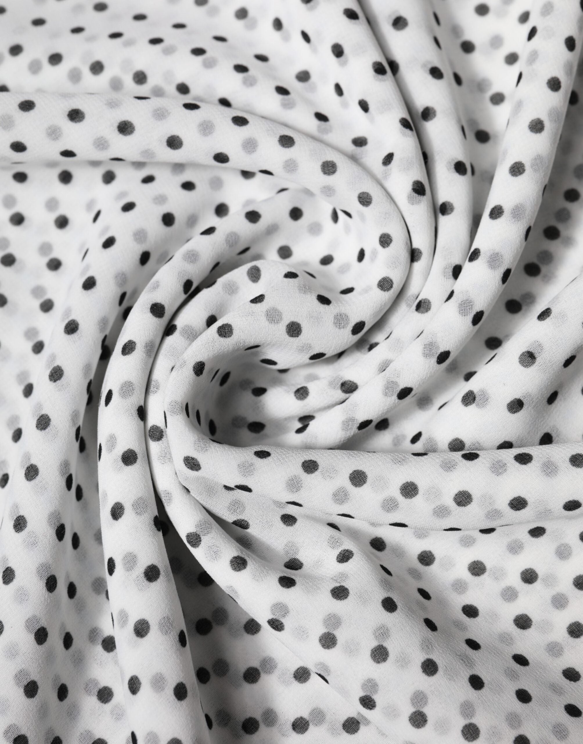 White Polka Dots Polyester Wrap Shawl Scarf