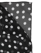 Black Polka Dots Polyester Wrap Shawl Scarf