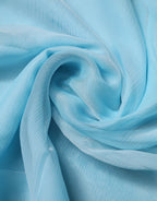 Light Blue Silk Rectangle Wrap Shawl Scarf