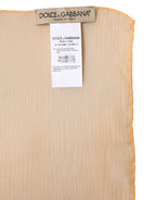 Orange Silk Rectangle Wrap Shawl Scarf