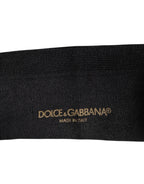 Black Cotton DG Logo Mid Calf Men Socks