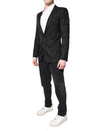 Black Floral Jacquard Coat Jacket Blazer