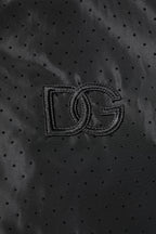 Black Long Sleeves Full Zip Bomber Jacket