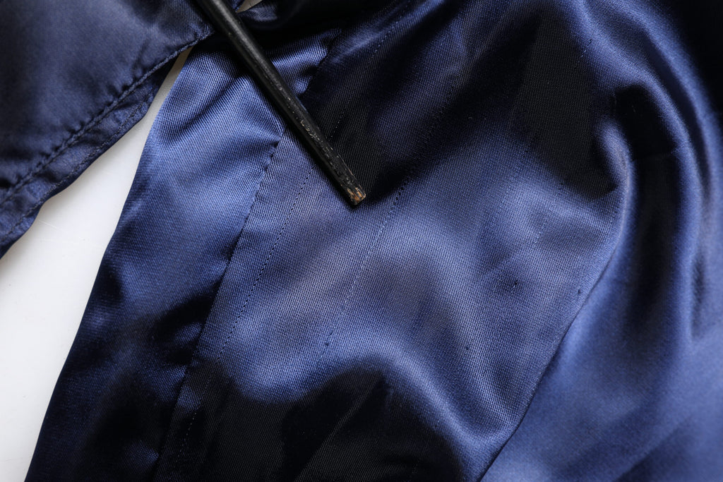 Blue Nylon DG Crown Full Zip Bomber Jacket