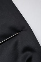 Black Polyester DG Hooded Full Zip Jacket