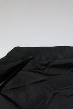 Black Nylon Logo Full Zip Bomber Jacket