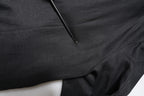 Black Linen Single Breasted Men Coat Blazer