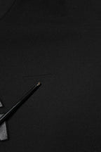 Black Cotton DG Crew Neck Pullover Sweater