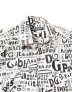 White Black Logo MARTINI Men Casual Shirt
