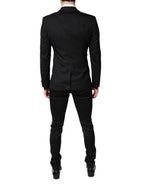Black Single Breasted Formal Blazer with Vest