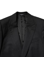 Black Single Breasted Formal Blazer with Vest