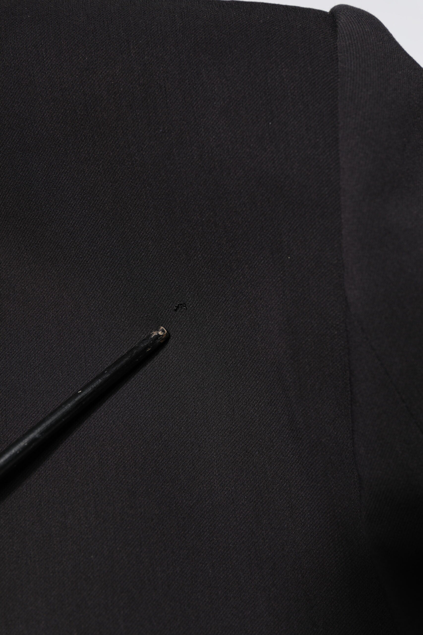Black Cotton Single Breasted 2 Piece Suit