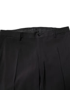 Black Cotton Single Breasted 2 Piece Suit