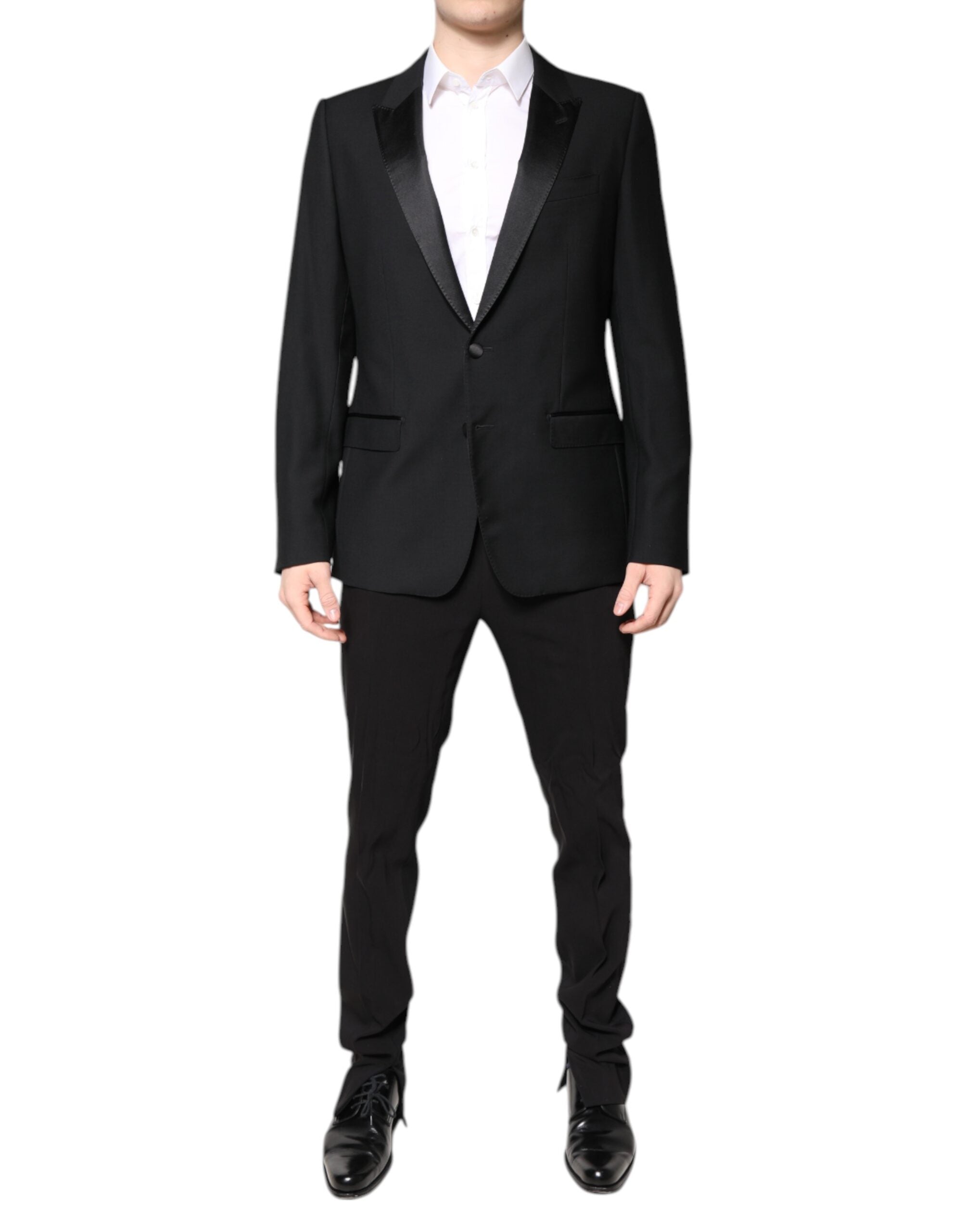Black Wool Single Breasted Blazer Jacket