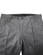 Gray Wool Single Breasted 2 Piece Suit