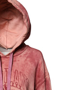 Pink Wash DG MILANO Hooded Pullover Sweater