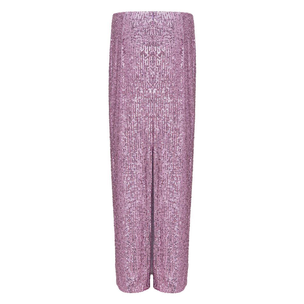 Pink Polyester Long Skirt