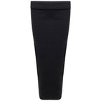 Black Cashmere Midi Skirt