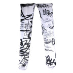 White Graffiti Cotton Over Calf Stockings Socks