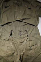 Brown Cotton Stretch Shirt Pants Casual Set