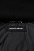 Blue Logo Full Zip Hooded Quilted Jacket