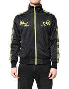 Black Logo Turtleneck Zip Bomber Jacket