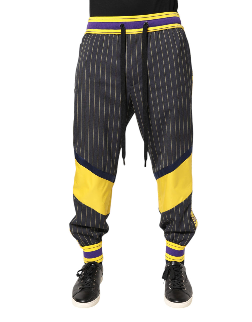 Multicolor Cotton Men Jogger Pants