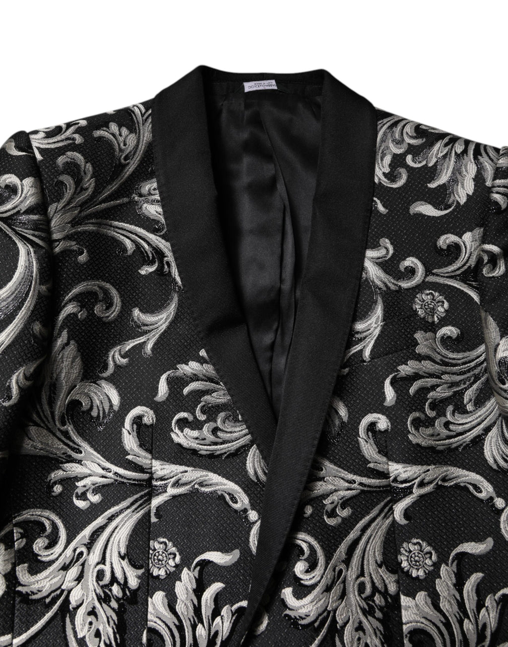 Black Gray MARTINI Jacquard Men 3 Piece Suit