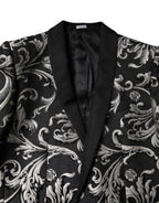 Black Gray MARTINI Jacquard Men 3 Piece Suit