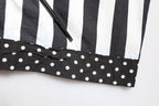 Black White Stripe Button Down Casual Shirt