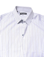 White Stripes GOLD Cotton Formal Shirt
