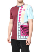 Multicolor Printed Logo Short Sleeve T-shirt