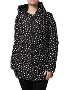 Black Puffer Hooded Zip Reversible Jacket