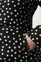 Black Puffer Hooded Zip Reversible Jacket