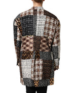Multicolor Patchwork Button Down Jacket