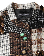 Multicolor Patchwork Button Down Jacket