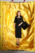 Black Dress Ceramic Porcelain Fashion Leather Sicily Dolls