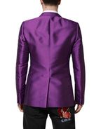 Purple Double Breasted Men Suit Coat Blazer