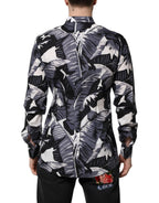 Multicolor GOLD Cotton Banana Leaf Print Shirt