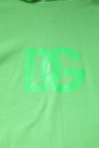 Green Cotton DG Logo Print Hooded Sweater
