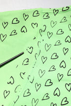 Green Cotton Logo Heart Print Hooded Sweater